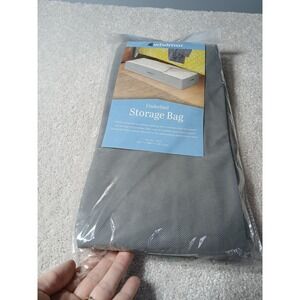Whitmor  Underbed STORAGE BAG 18x42x8" New See Through Top Fabric Panels Zipper